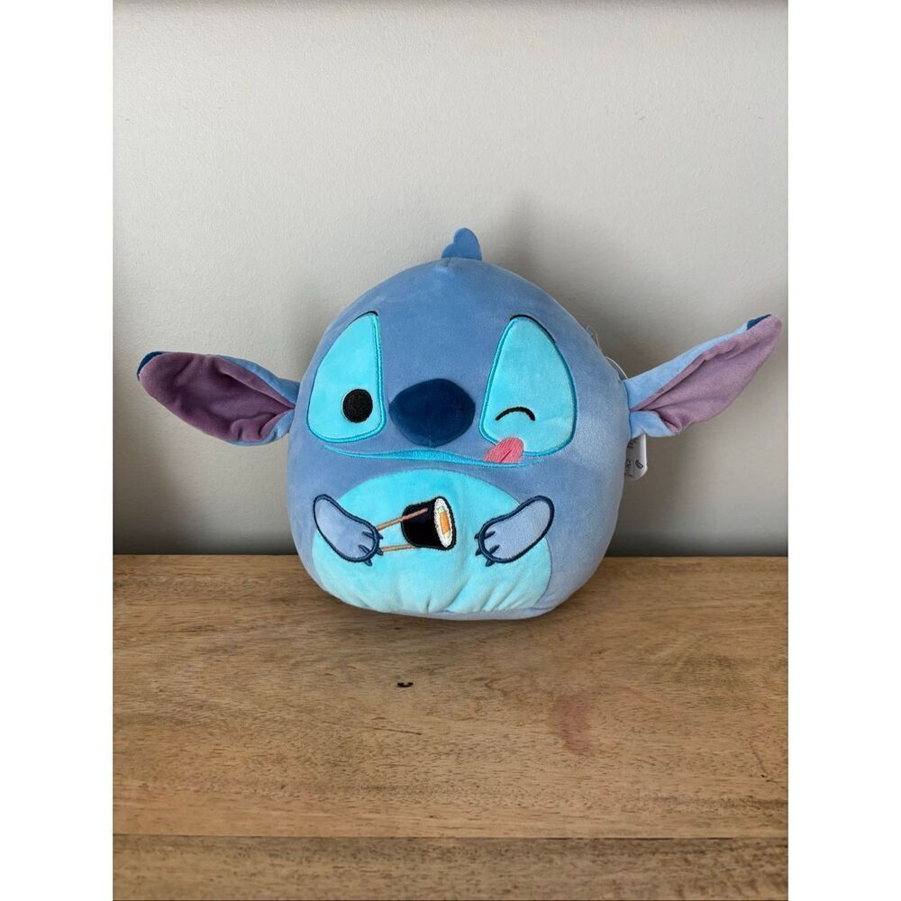 NWT Squishmallows Kellytoy Plush Disney 8" Stitch with Sushi Stuffed Animal